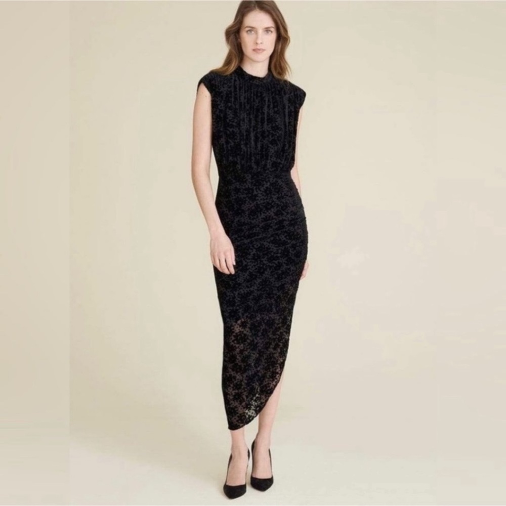VERONICA BEARD Kendall Midi Dress Black Sz 12